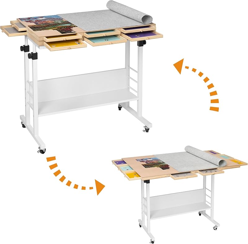 Tektalk Foldable Adjustment Sorting Enclosed White